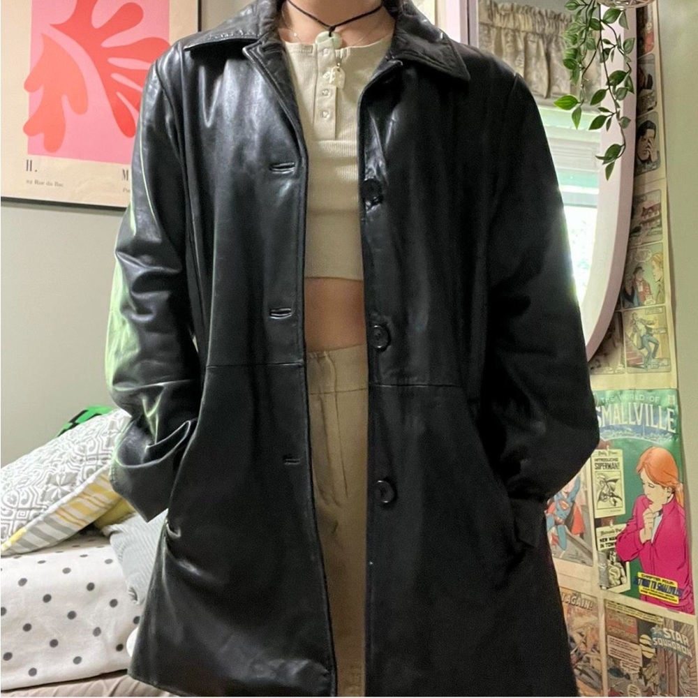 Black Leather Coat